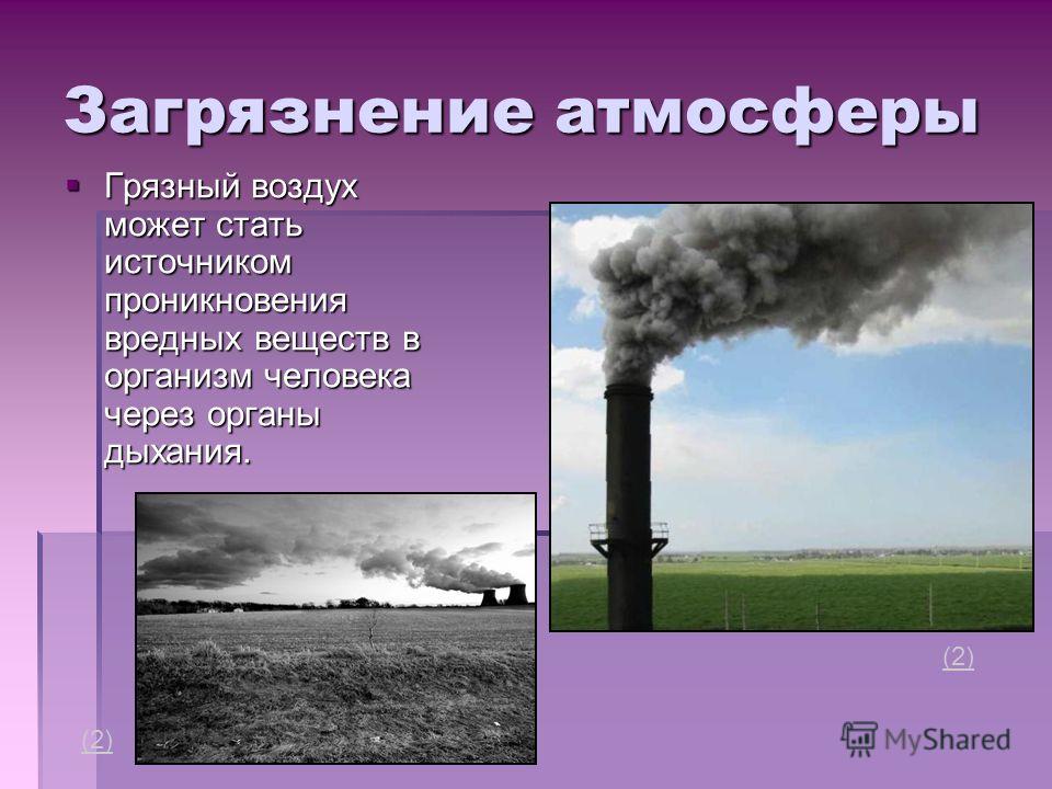 Реферат: Влияние атмосферных загрязнений на здоровье населения