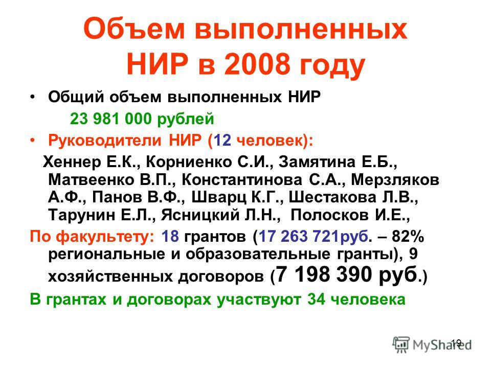 Отчет о Нир скачать