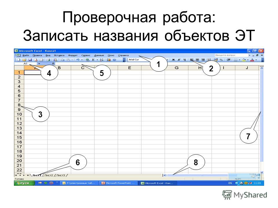 Как называется прямоугольная часть электронной таблицы - Вопросы и ответы