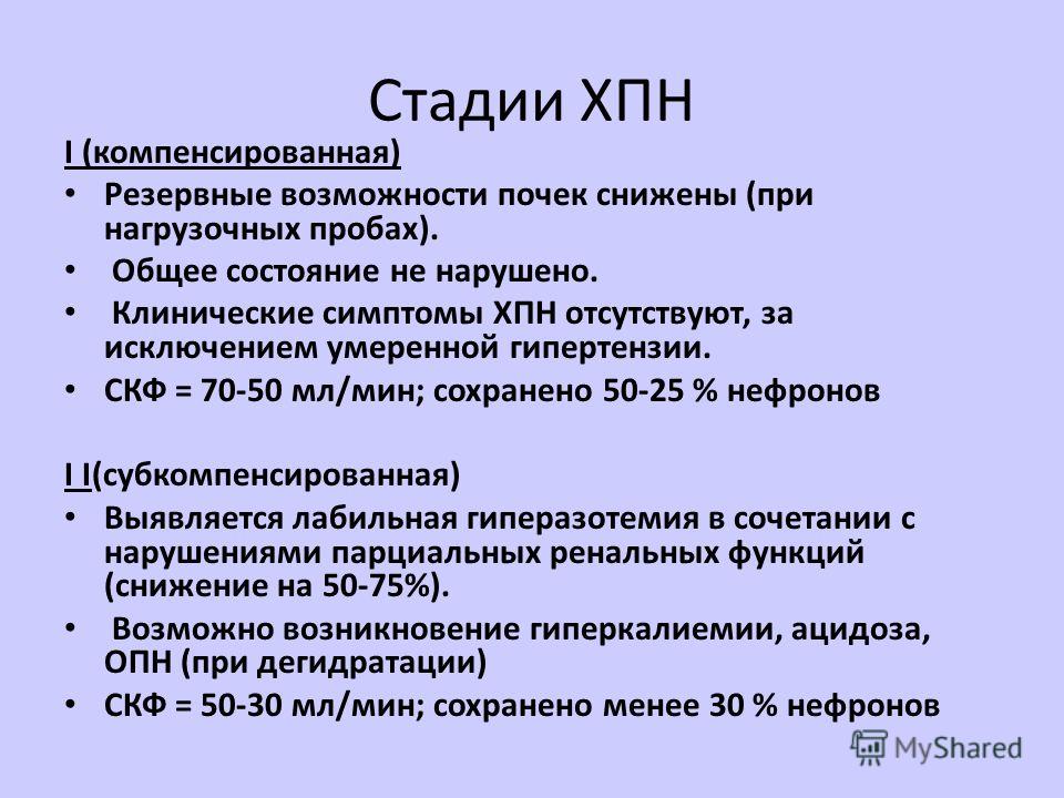 Презентация на тему хроническая почечная недостаточность