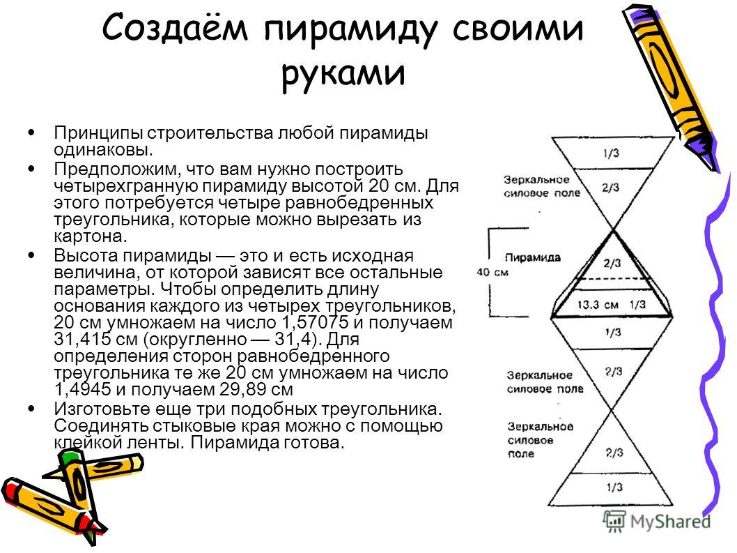 Большая пирамида своими руками Большая пирамида своими руками