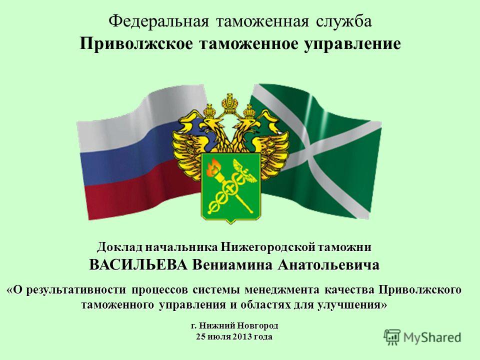 Доклад федеральная таможенная служба 8688