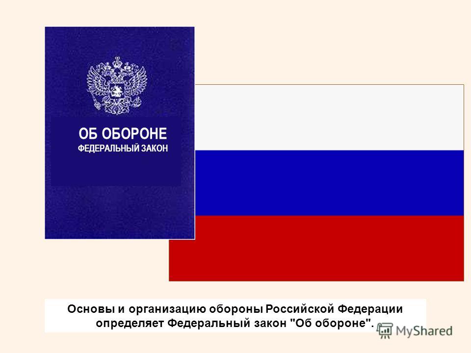 Презентацию на тему организация обороны рф