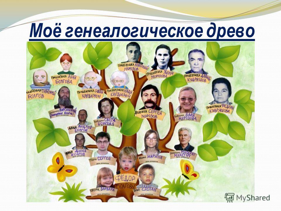 Генеалогическое древо проект 5 класс
