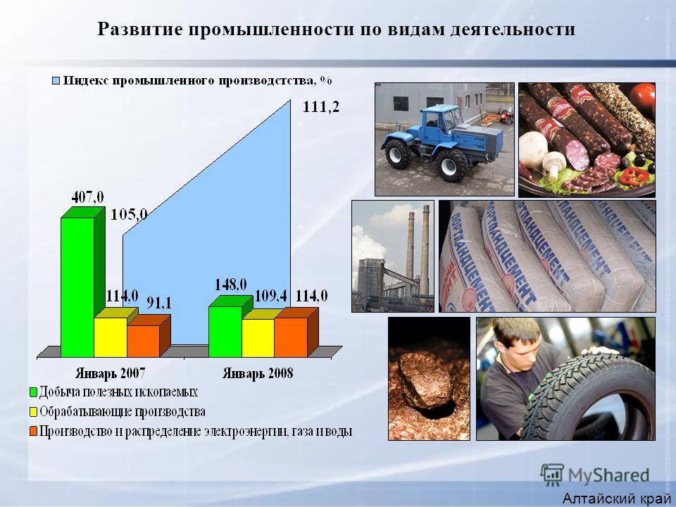 Развитие промышленности по видам деятельности Алтайский край