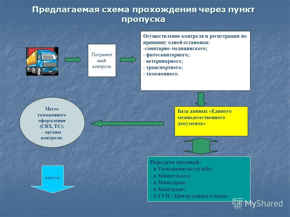 Типовая схема пропуска через государственную границу