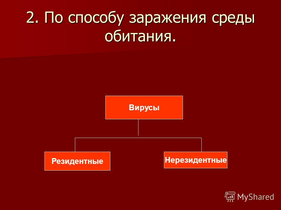 Презентация на тему: "Классификация вирусов по среде обитания; по способу зараже