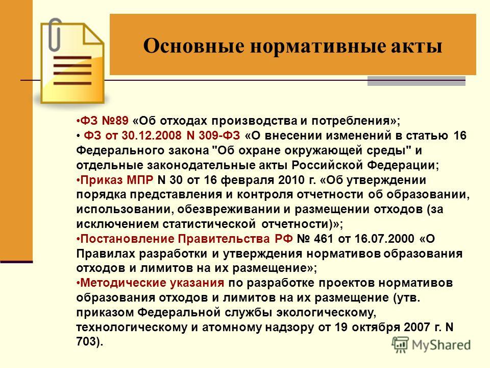 Об отходах производства и потребления и отдельные законодательные акты российской федерации Виза в Чехию самостоятельно