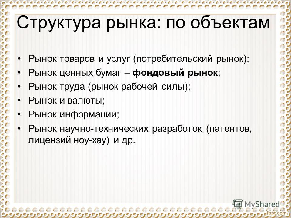 Презентация Рынок Потребительских Товаров И Услуг