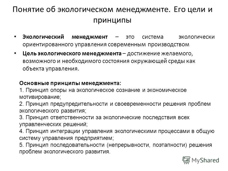 Реферат по теме Экологический менеджмент Реферат по теме Экологический менеджмент