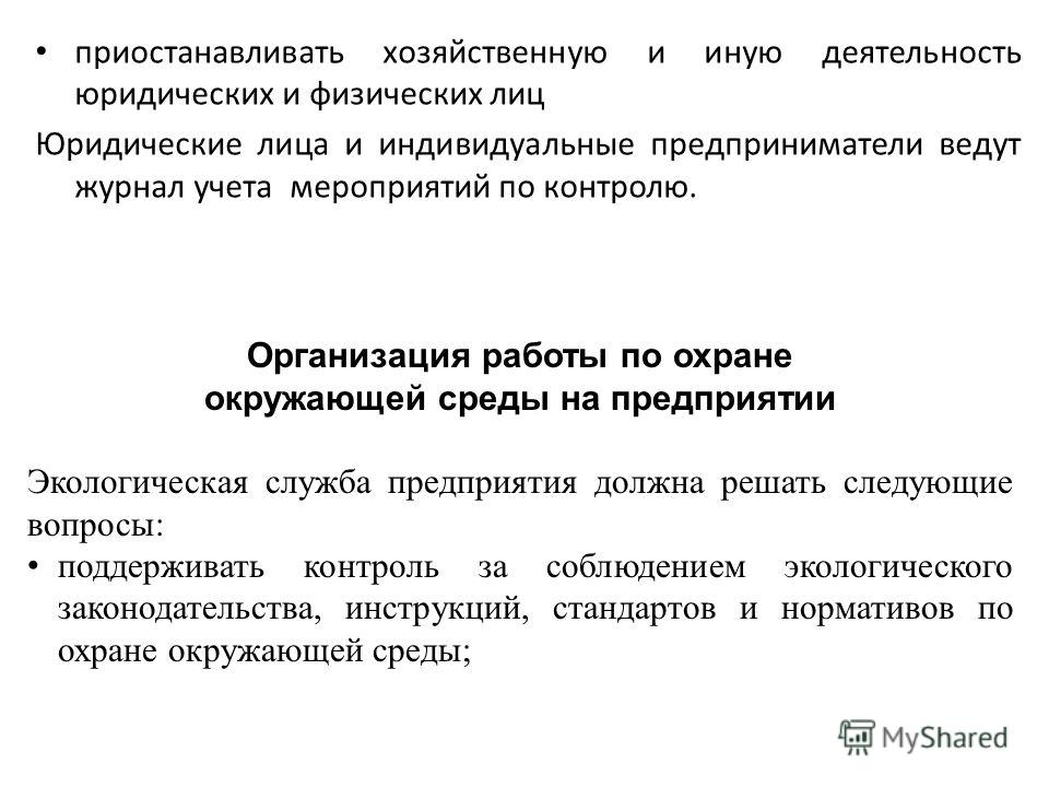 положение об экологической службе предприятия образец