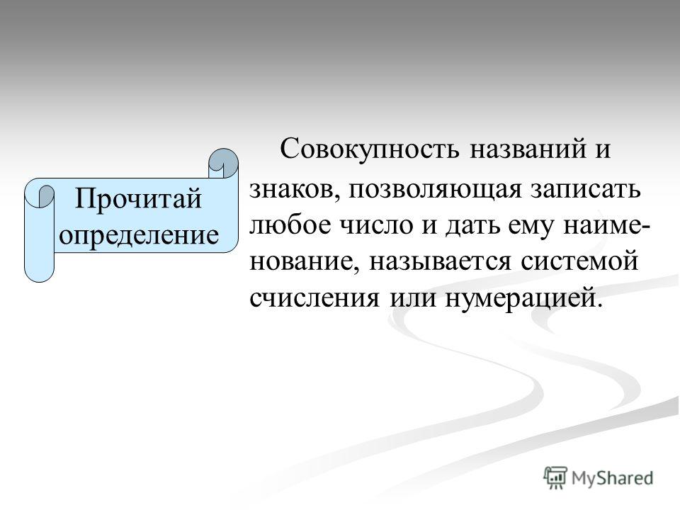 Как называется совокупность правил наименования и изображения чисел с помощью набора символов