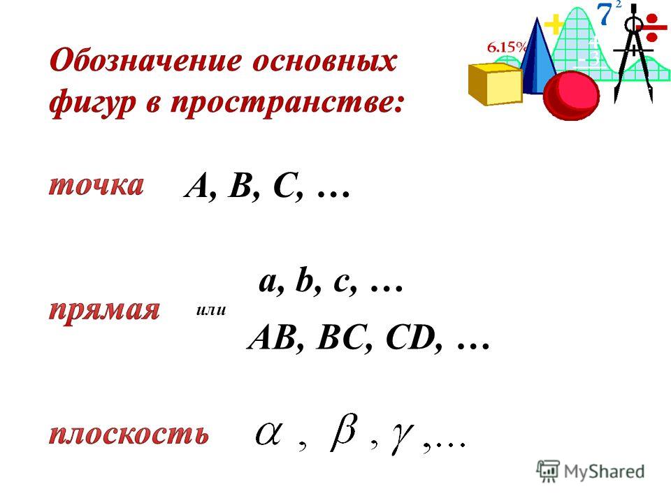 A, B, C, … a, b, c, … или AВ, BС, CD, …