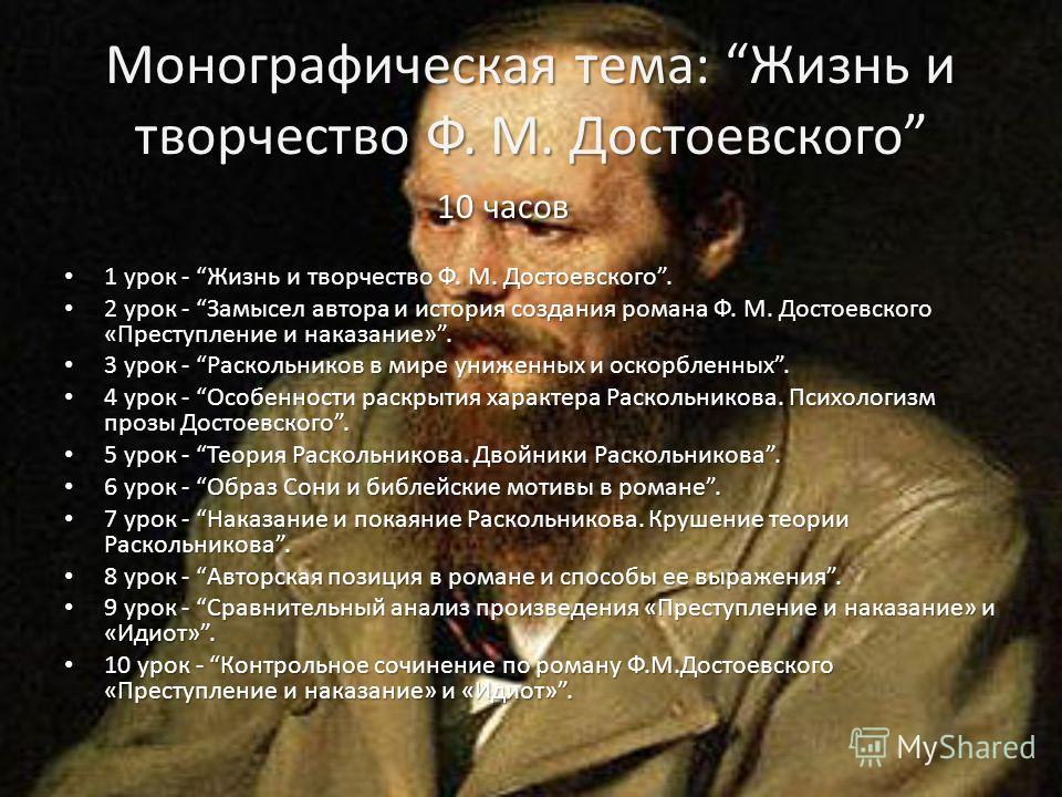 Сочинение: Психологизм в творчестве Ф.М. Достоевского