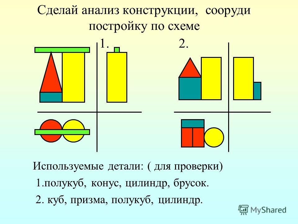 Конструирование по схемам картинки Конструирование по схемам картинки