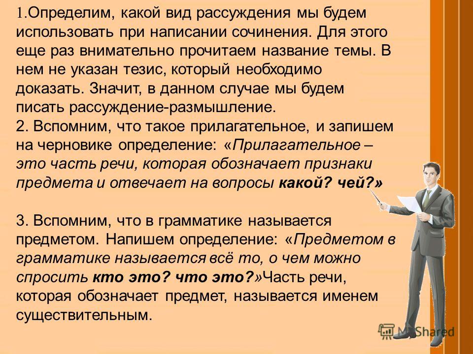Сочинение по теме Часть речи Сочинение по теме Часть речи
