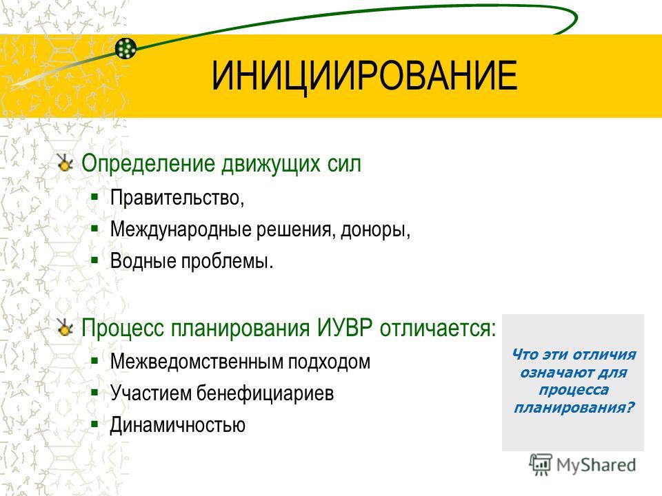 Этапы инициирования и подготовки проекта Презентация на тему: "Инициирование процесса планирования. Оглавление Результаты