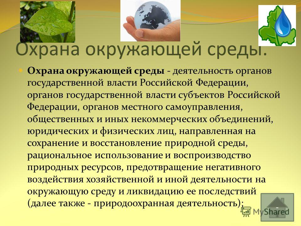 Федеральный проект по охране окружающей среды Охрана окружающей среды план