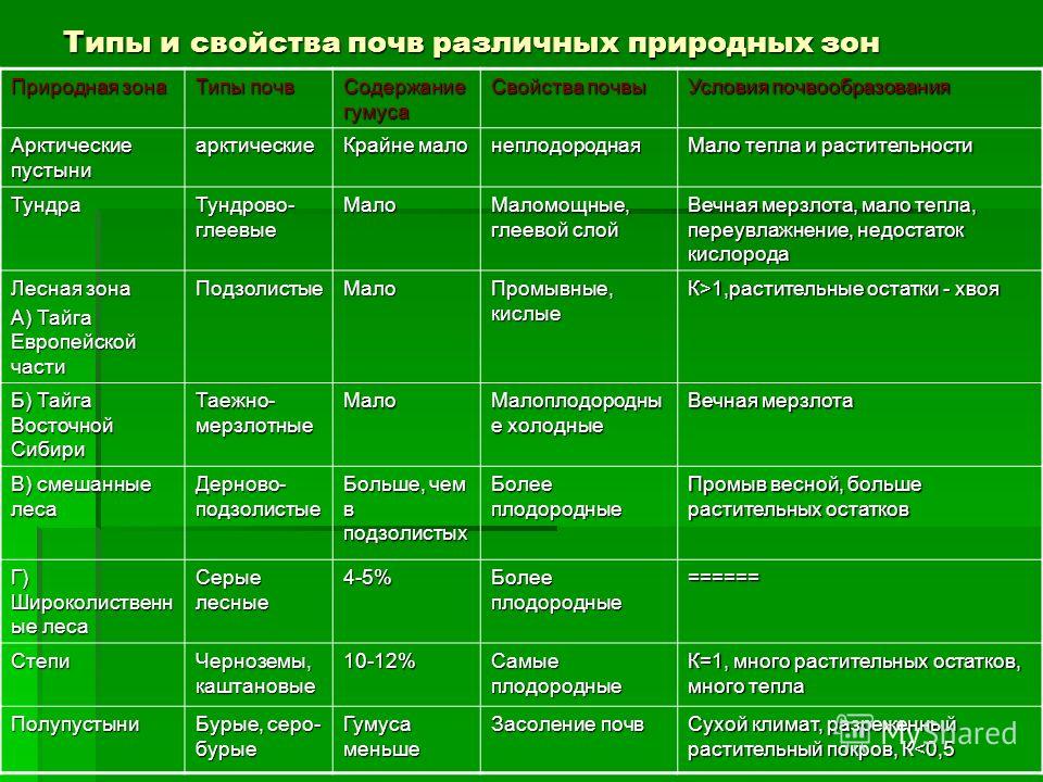 8 класс типы почв россии план урока