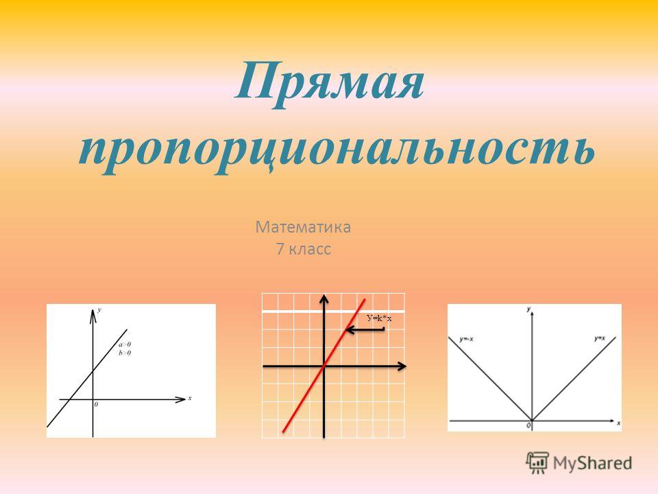 Презентация на тему прямая пропорциональность в 7 классе