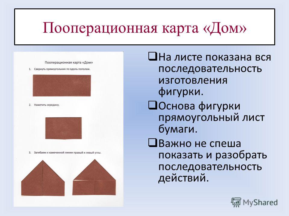 Последовательность изготовления оригами Последовательность изготовления оригами