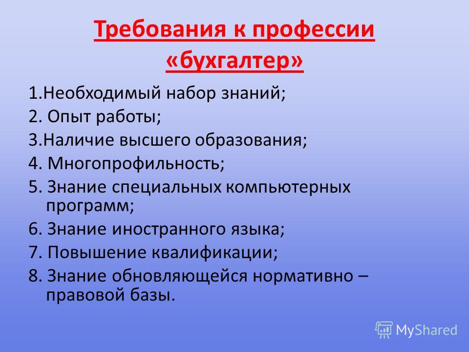 Индивидуальный проект по профессии бухгалтер