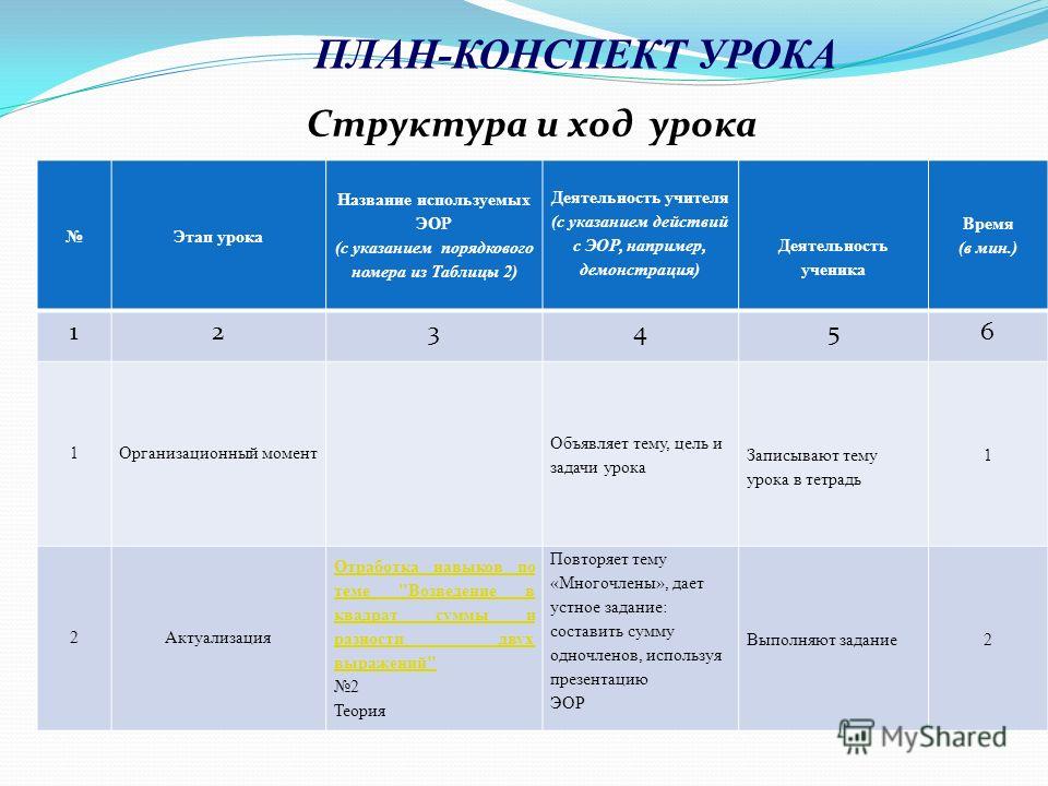 План конспект урока математики в 3 классе с эор школа россии