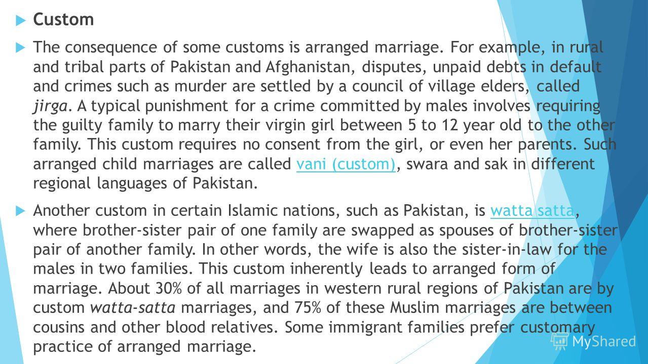 Family law and custom in pakistan