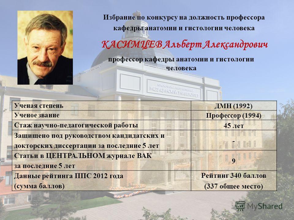 Избрание на работу по конкурсу Избрание на работу по конкурсу