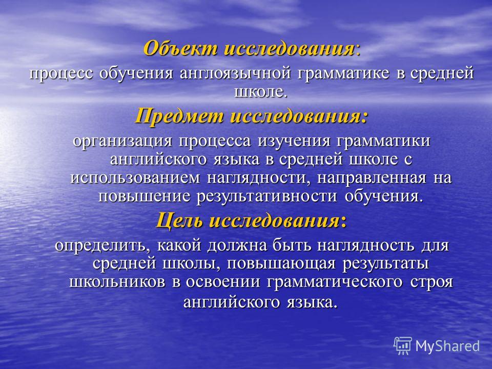 Методика обучения грамматике на уроках английского языка Методика обучения грамматике на уроках английского языка