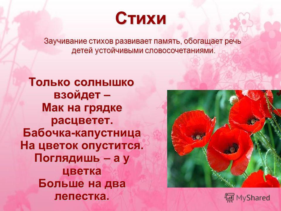 Стих который развивает память Стих который развивает память