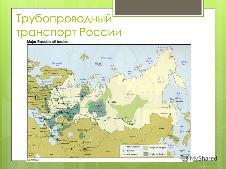 Трубопроводный транспорт России Узкоспециализированный вид транспорта