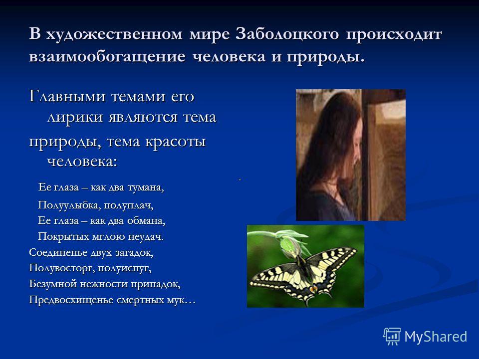 Заболоцкий о красоте человека Заболоцкий о красоте человека