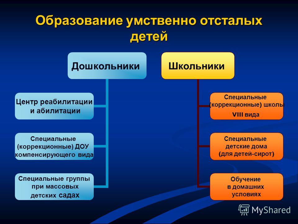 Реферат: Обучение умственно-отсталых детей