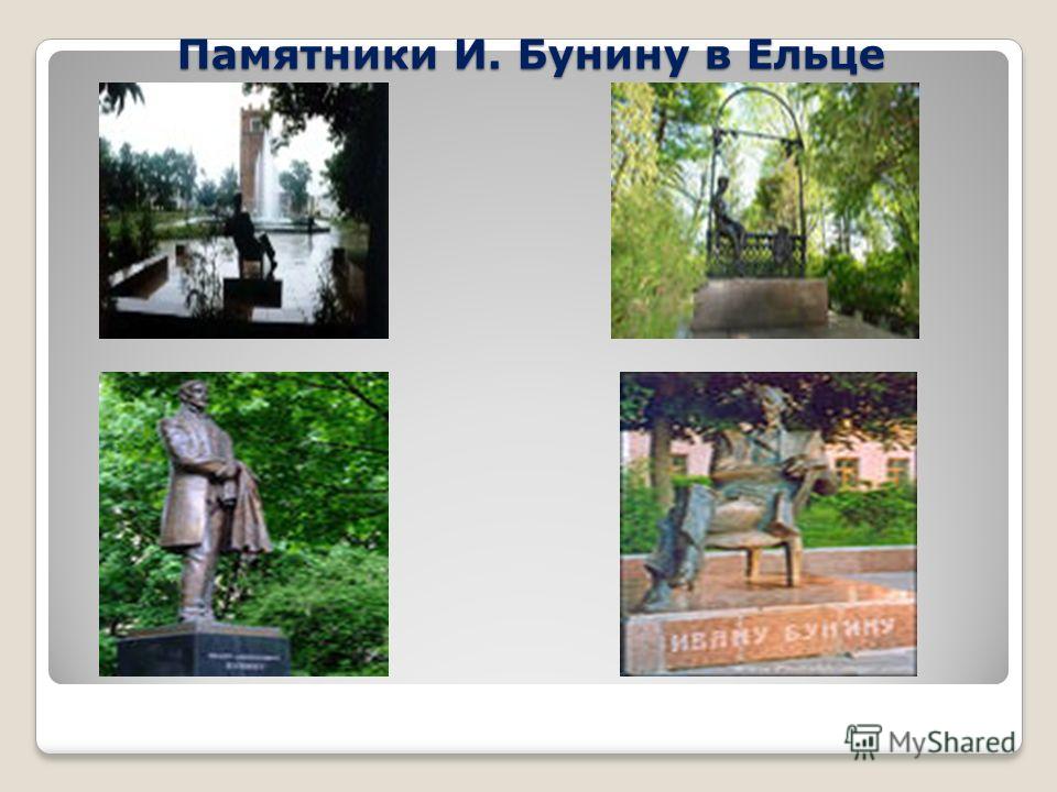 Памятники И. Бунину в Ельце
