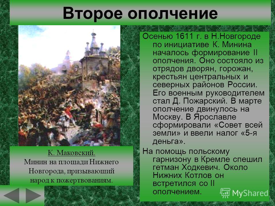 Создание первого ополчения в период смутного времени связано с именем Создание первого ополчения в период смутного времени
