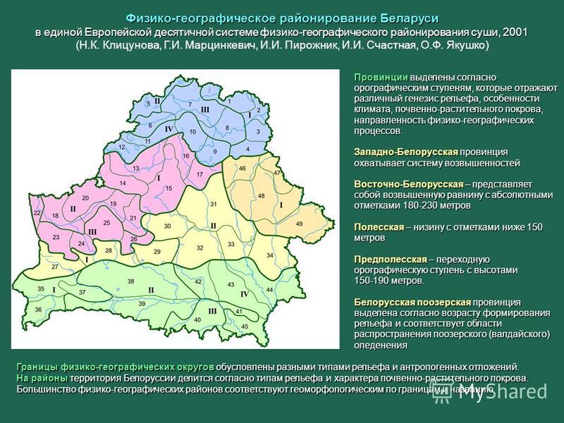 Схема физико географического районирования