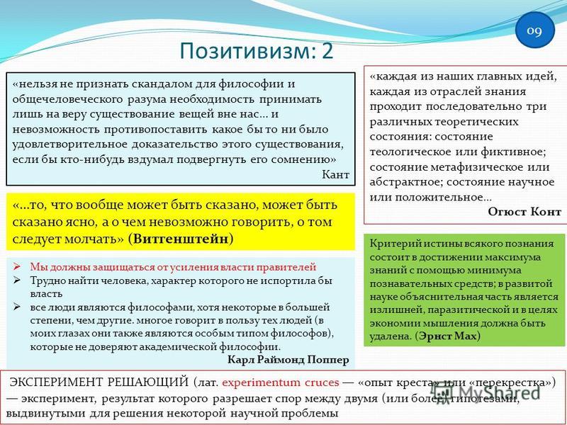 позитивизм и неопозитивизм. к. поппер позитивизм и неопозитивизм. к. поппер
