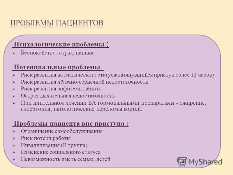 Настоящие и потенциальные проблемы