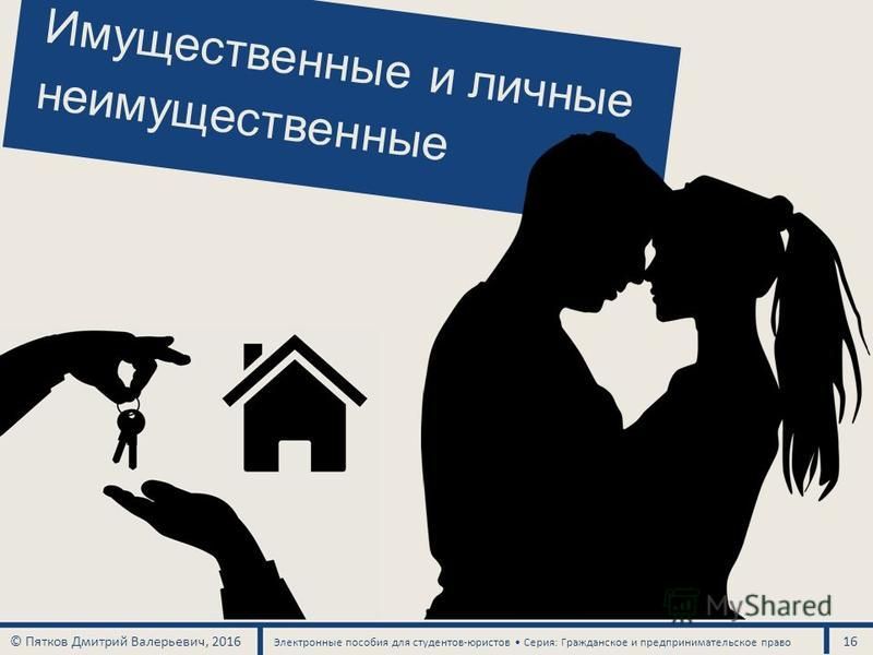 Личные имущественные и неимущественные семейное право