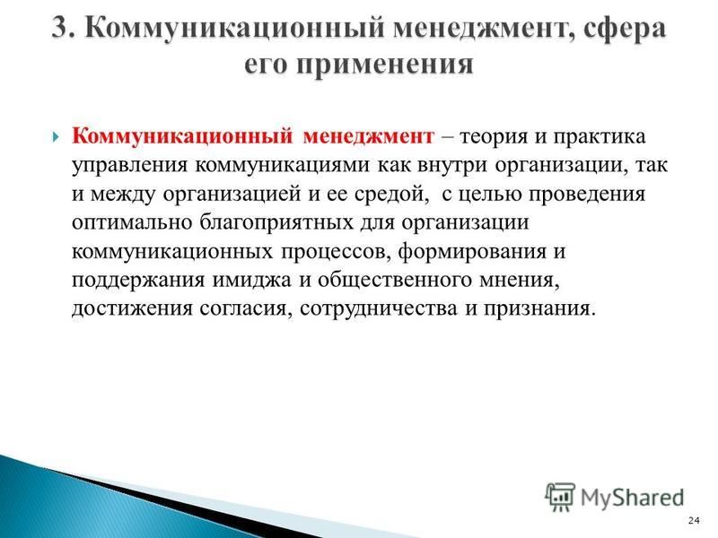 Коммуникационный менеджмент - презентация онлайн