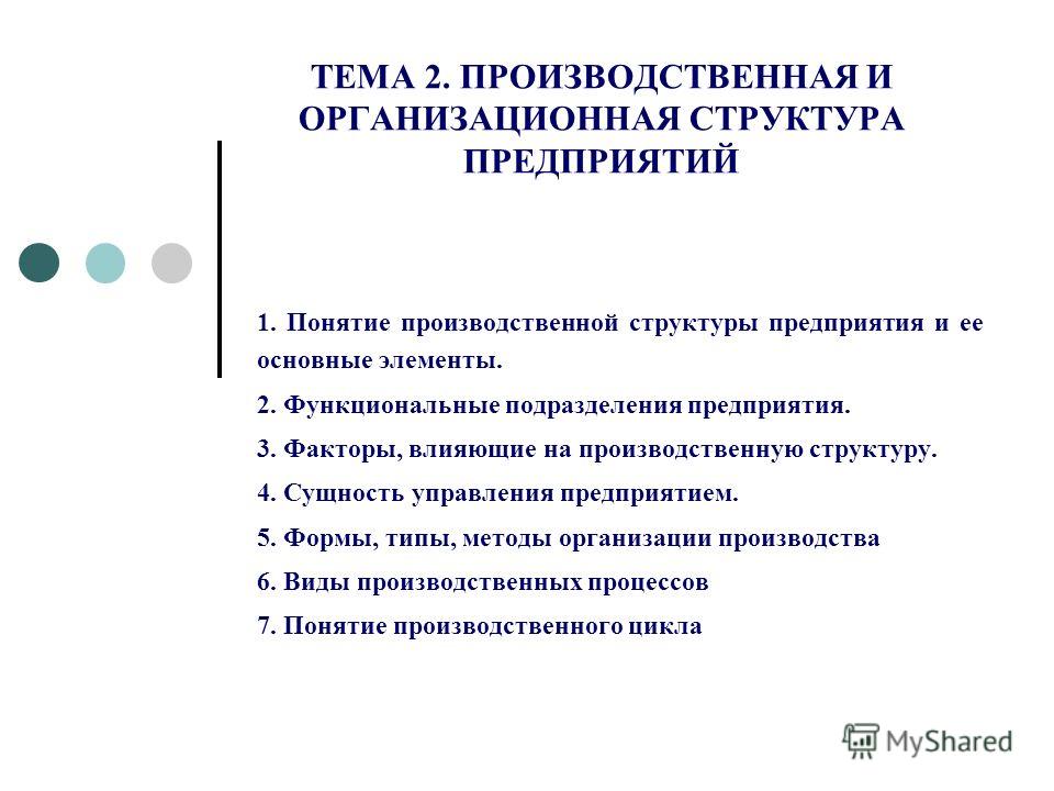 Курсовая Работа На Тему Производственная Структура Предприятия