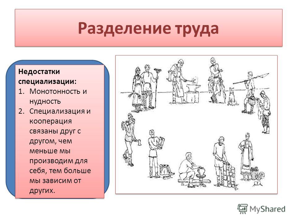 Разделение труда в схемах