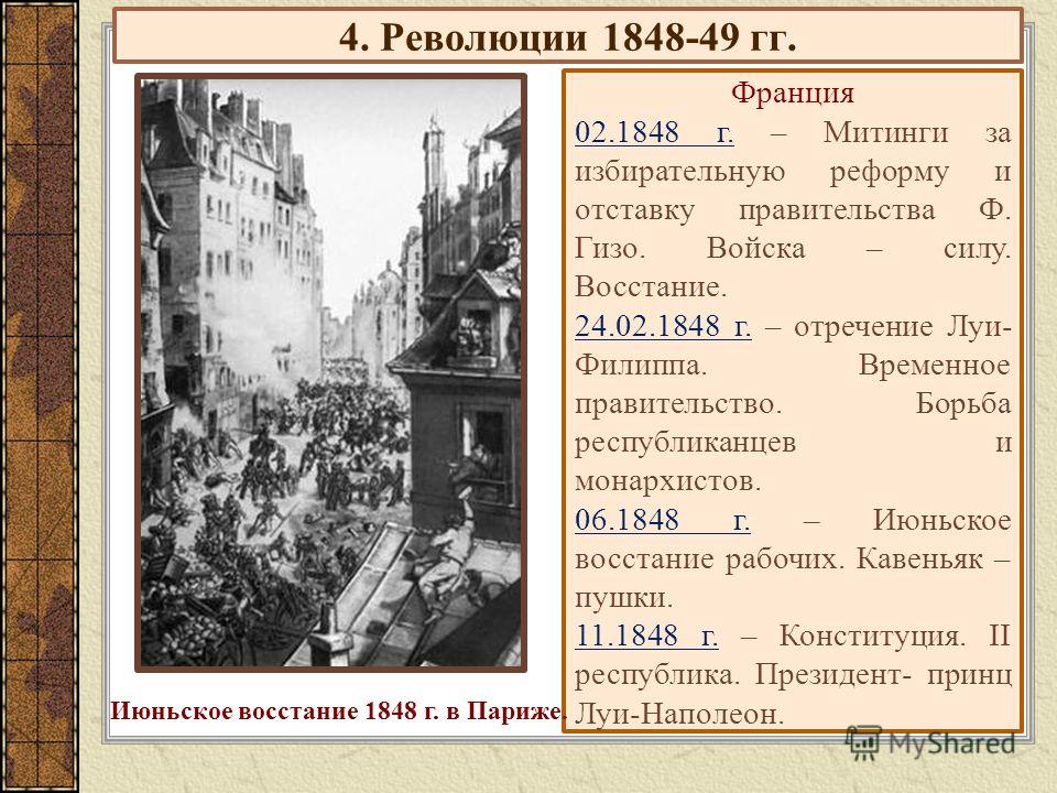 Заполни Таблицу ,Революции В Европе