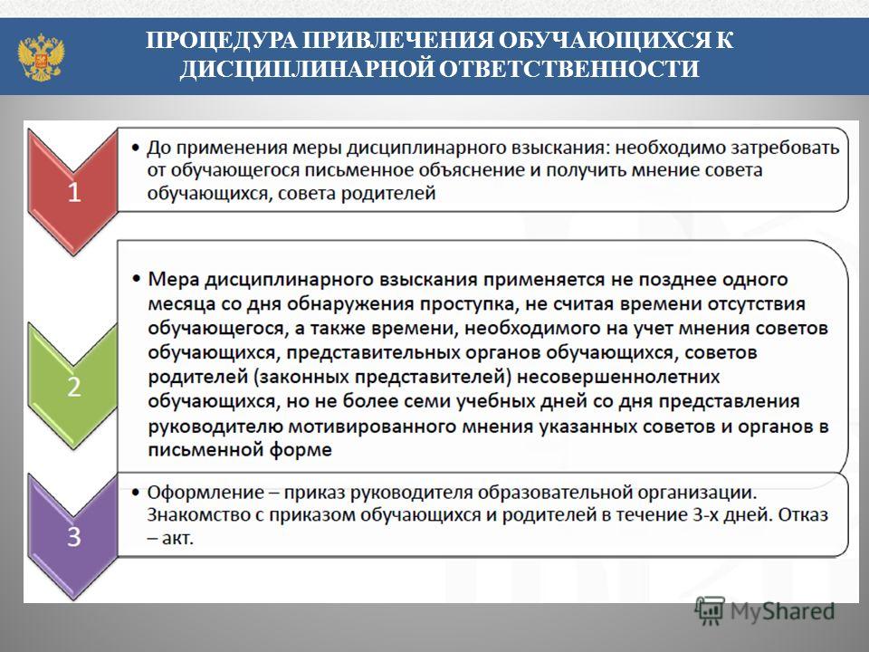 Привлечь к дисциплинарной ответственности что именно