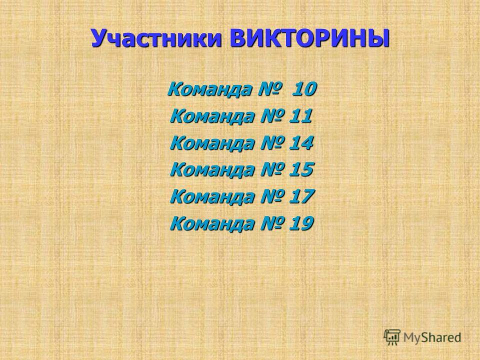 В Викторине Участвуют 15 Команд Все Команды Разной Силы