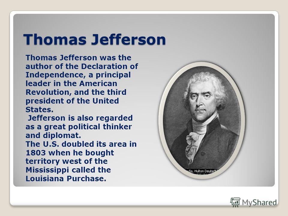 a biography of thomas jefferson the principal author of the declaration of independence a biography of thomas jefferson the principal author of the declaration of independence