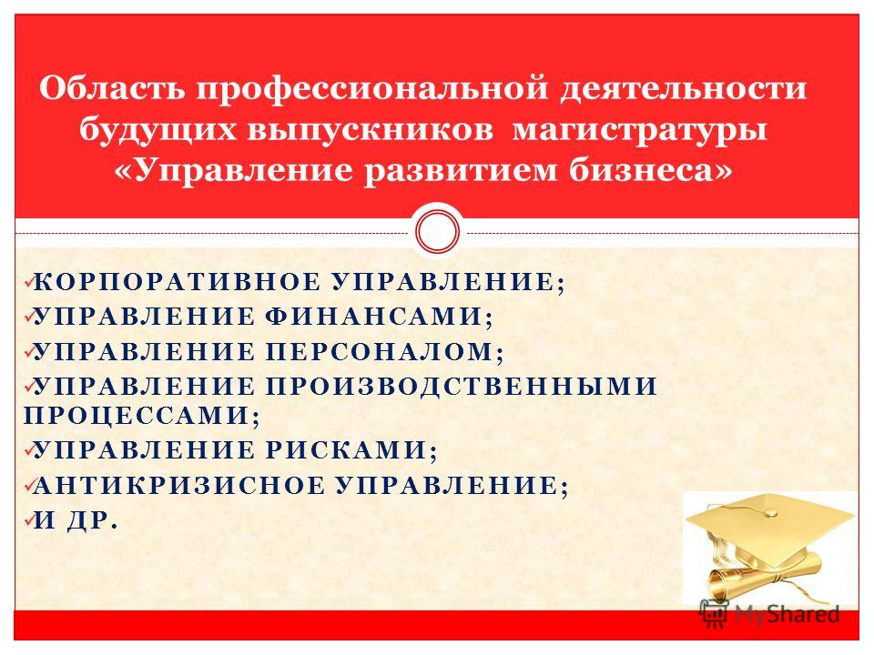 Магистратура управление проектами гуу