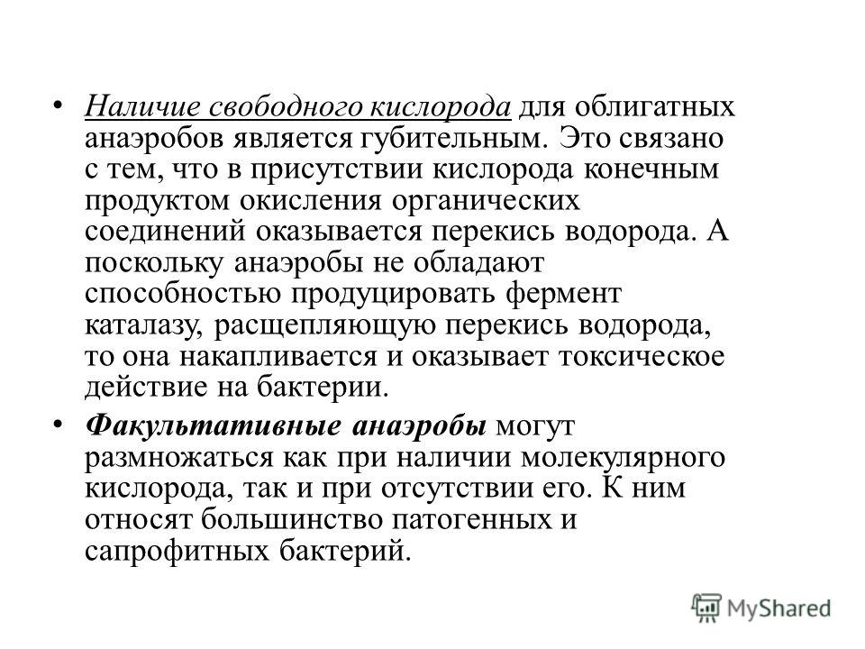 Почему анаэробы погибают в присутствии кислорода Почему анаэробы погибают в присутствии кислорода