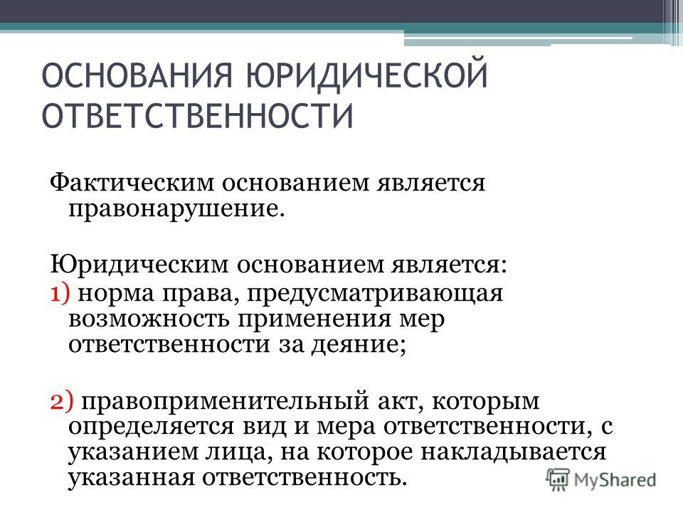 Курсовая Работа На Тему Юридическая Ответственность Понятия И Виды